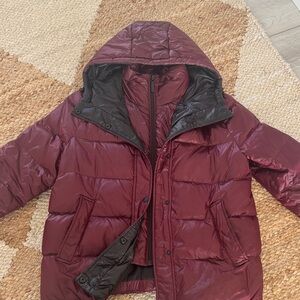 Michael Kors Deep Red Puffer Jacket